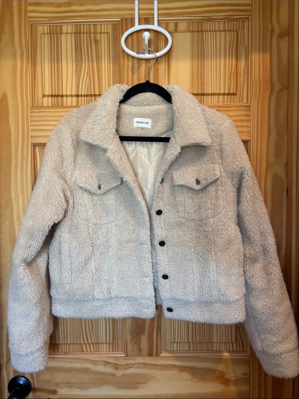 Sugarlips Cream Teddy Sherpa Jacket